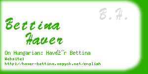 bettina haver business card